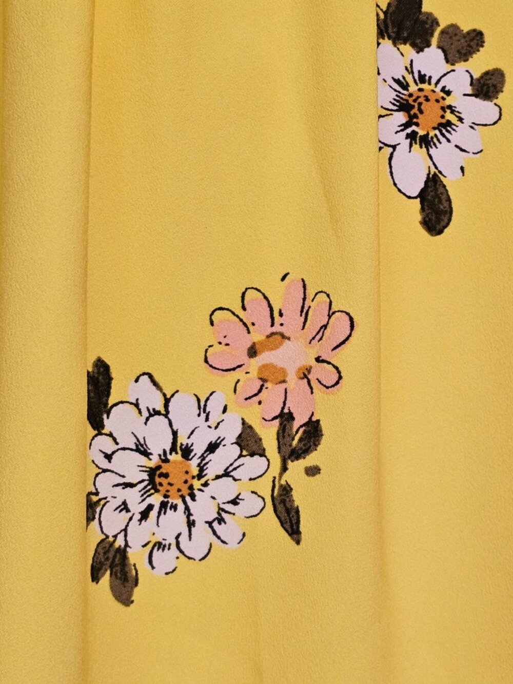 LOFT Petite Dress Womens XSP Yellow Floral Mini Ruffle Sleeve Summer Dress - Picture 5 of 13